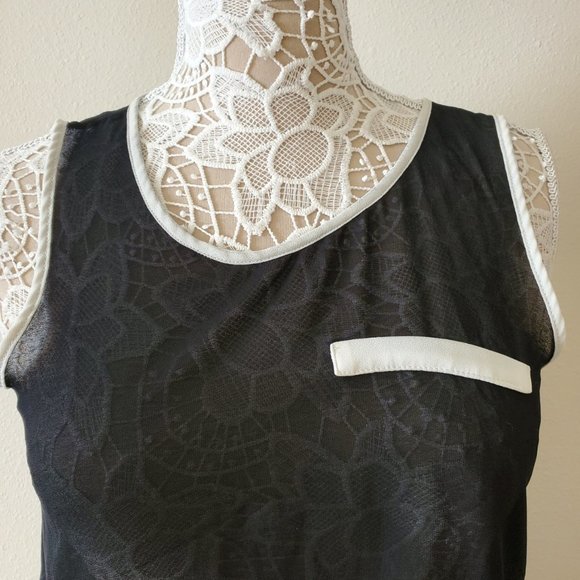 BCX Sheer Blouse Tank 8323 - Picture 3 of 10
